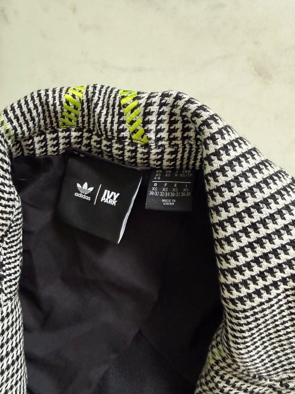 Adidas x IVY PARK Houndstooth Blazer in Black & White - Picture 6 of 6